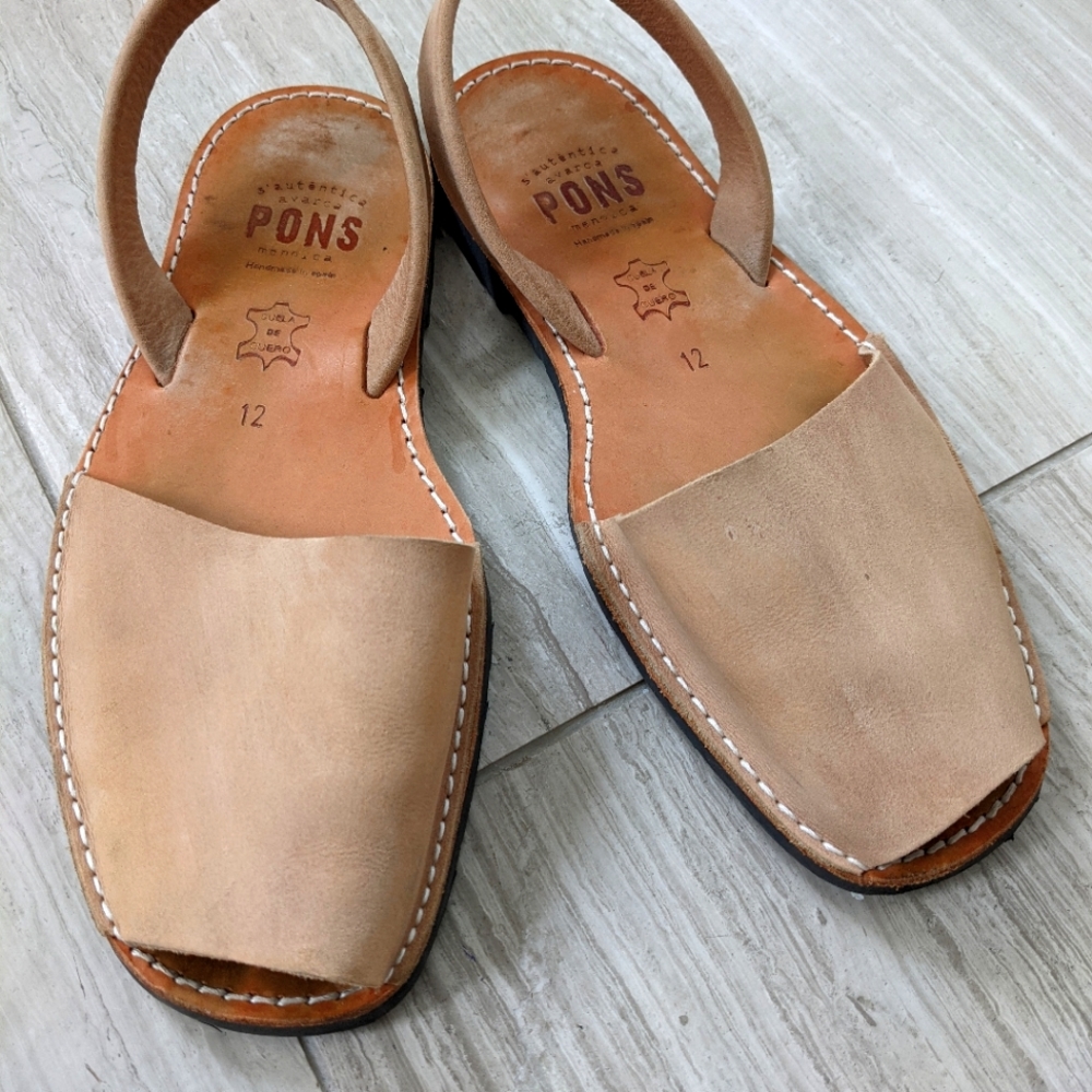 Pons Avarcas light brown, size 12